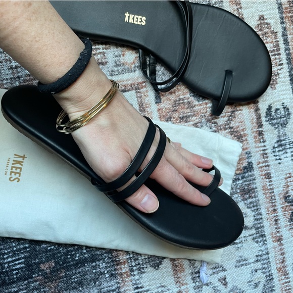TKEES Liah Sandal leather in black - Picture 3 of 3